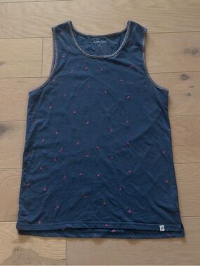 Men’s Sovereign Code LA Blue Palm Tree Front Tank top Large